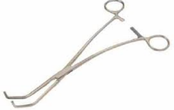 Titanium Bulldog Clamps, Lightweight, Corrosion-Resistant, Atraumatic Teeth, Slight Closing Pressure For Veins, Jaws 5.0 Cm, Strong Curve